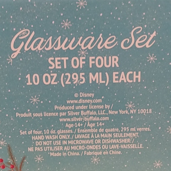 Disney Stitch Christmas glassware  Set Of 4 Juice Glasses Kitchen Drinking Glass - Picture 11 of 13
